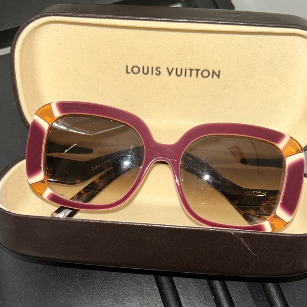Louis Vuitton Pink and Tan Sunglasses